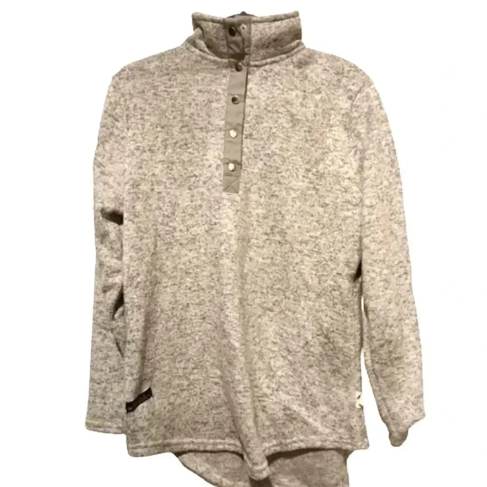Simply Southern Gray Pullover Jacket With Silver Snaps Size Medium